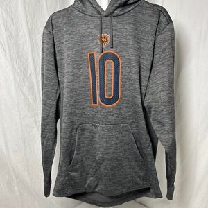 Chicago Bears Mitch Trubisky #10 Hoodie Mens Gray medium Football Sweatshirt